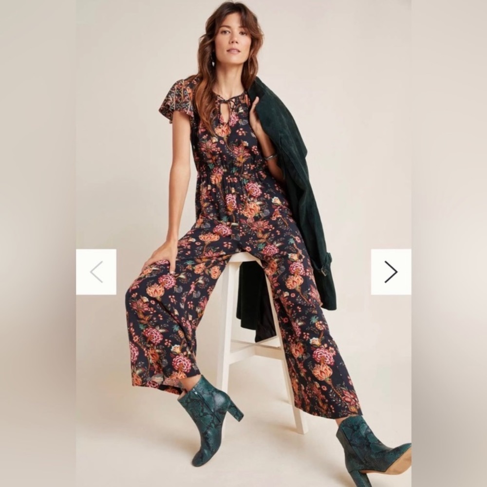 Farm Rio x Anthropologie Flutter Sleeve Jumpsuit